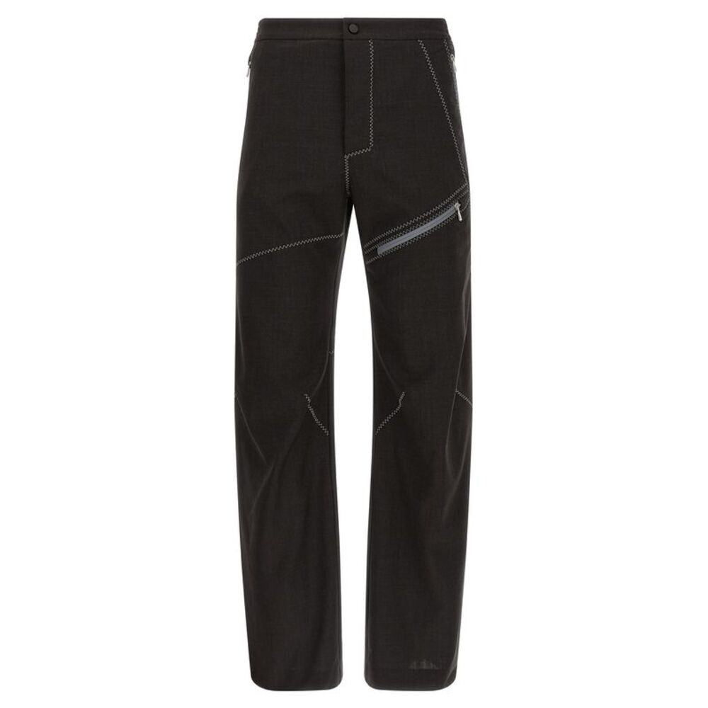 Kiko Kostadinov Brown Virgin Wool Casual Men's Pants